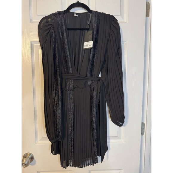 The Kooples Vestaire Lace Trim Pleated Dress Size 1 (US 4) NEW $415 - Picture 11 of 13